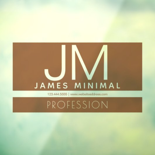 Modern ontwerp | Bruin & Transparant Wissen Raamsticker (Vel 3)