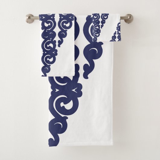 Modern ontwerp, elegant, sierpatroon bad handdoek (Insitu)