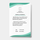 Modern ontwerp met EMT Barcode Integratie Badge (Achterkant)