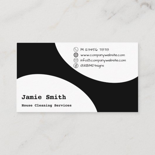 Modern Ontwerp & QR Code Unieke Huisreiniger Visitekaartje (Achterkant)