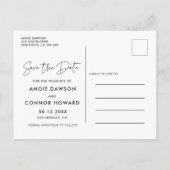 Modern ontwerp Sla de datumfoto op Aankondigingskaart (Achterkant)