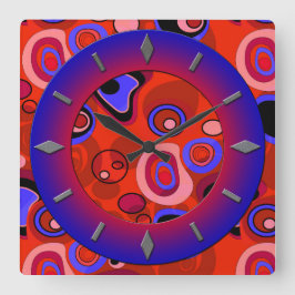 Modern ontwerp van de muurklok. vierkante klok