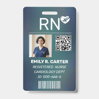 Modern ontwerp van QR-code voor verpleegkundige in Badge