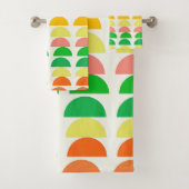 Modern ontwerp voor moderne, Bright Citrus Geometr Bad Handdoek (Insitu)