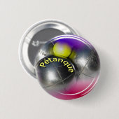Modern ontwerp voor Petanque Ronde Button 5,7 Cm (Voorkant /achterkant)