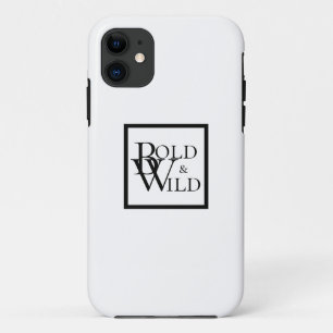 Modern ontwerp voor zwarte en witte monogrammen iPhone 11 hoesje