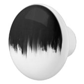 Modern ontwerp voor zwarte penseelstreken keramische knop (Rechts)