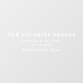 Modern Onze favoriete mensen Trouwspiegel Decal (Vel)