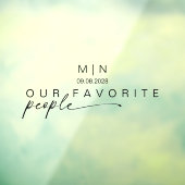 Modern Onze favoriete mensen Trouwspiegel Decal (Vel 3)