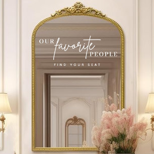 Modern Onze favoriete mensen Trouwspiegel Decal