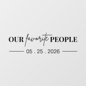 Modern Onze favoriete mensen Trouwspiegel Decal (Vel)