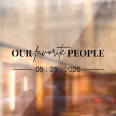 Modern Onze favoriete mensen Trouwspiegel Decal (Vel 2)