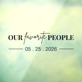 Modern Onze favoriete mensen Trouwspiegel Decal (Vel 3)