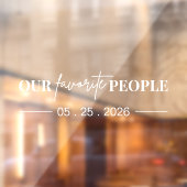 Modern Onze favoriete mensen Trouwspiegel Decal (Vel 2)