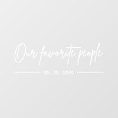 Modern Onze favoriete mensen Trouwspiegel Decal (Vel)