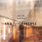 Modern Onze favoriete mensen Trouwspiegel Decal (Vel 2)