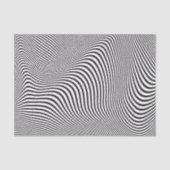 Modern Op Art Curves Waves Elegant Retro 70s  Tissuepapier (Voorkant)