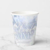 Modern op Cloud Nine 9 Pampas Vrijgezellenfeest Papieren Bekers (Voorkant)