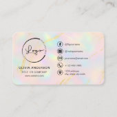 Modern Opal Business Branding Visitekaartje (Voorkant)