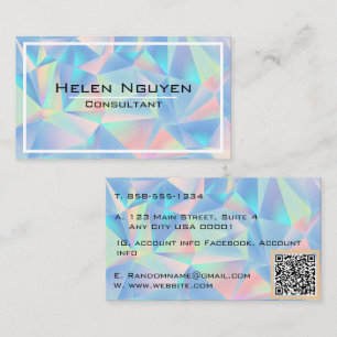 Modern Opal Stone gesimuleerd hologram Visitekaartje