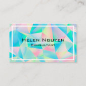 Modern Opal Stone gesimuleerd hologram Visitekaartje (Voorkant)