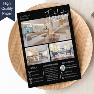 Modern open huis net vermeld onroerend goed flyer