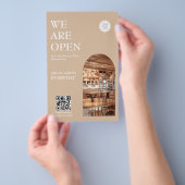 Modern Opening business Arched Photo Prices Flyer (Hand)