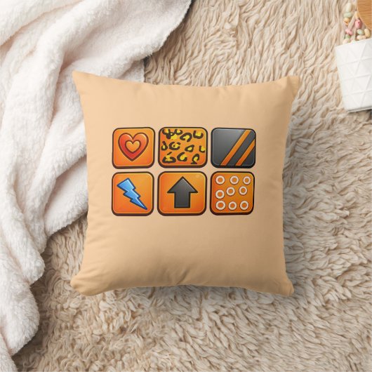 Modern Orange Geometric Design Kussen (Deken)