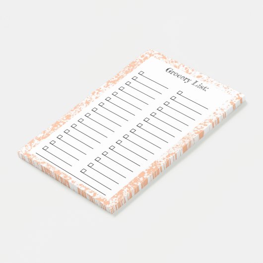Modern Orange Splatter List Notes (Schuin)