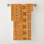 Modern Oranje Afrikaans patroon Bad Handdoek (Insitu)
