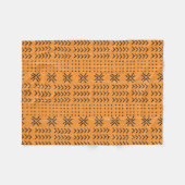 Modern Oranje Afrikaans patroon Fleece Deken (Voorkant (Horizontaal))