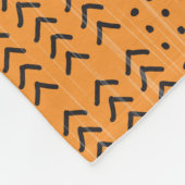Modern Oranje Afrikaans patroon Fleece Deken (Hoek)