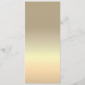 Modern Oranje Bruiloftsmenu Menu (Achterkant)