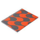 Modern Oranje en grijs Abstract geometrisch patroo Notitieboek (Linkerzijde)