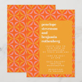 Modern Oranje gele reprocografie Kaart (Voorkant / Achterkant)