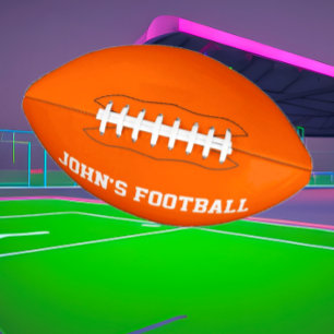 Modern Oranje gepersonaliseerd Kind American Football