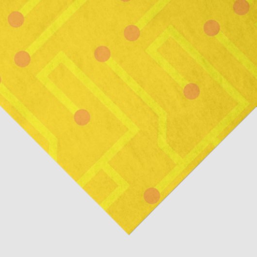 modern oranje geschenk van het computercircuit gee tissuepapier (Detail)