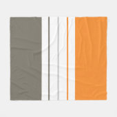 Modern Oranje grijs najaar Fleece Deken (Voorkant (Horizontaal))