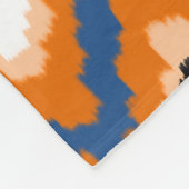 Modern Oranje Ikat Diamonds - Aangepaste ventilato Fleece Deken (Hoek)