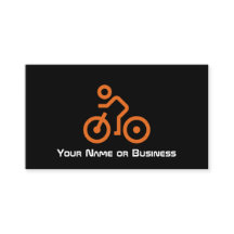 Modern Oranje logo op zwarte fietsenlijst