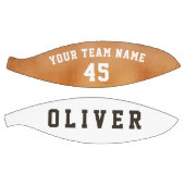 Modern Oranje Metallic Team Name Number Basketbal (Panelen)