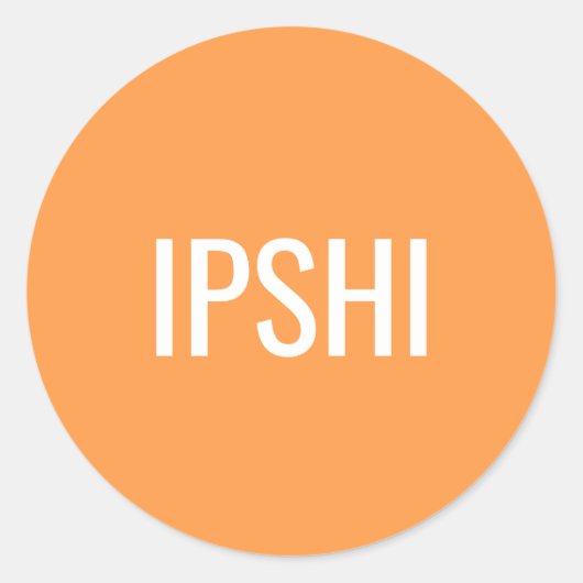 Modern Oranje minimalistisch Ronde Sticker (Voorkant)