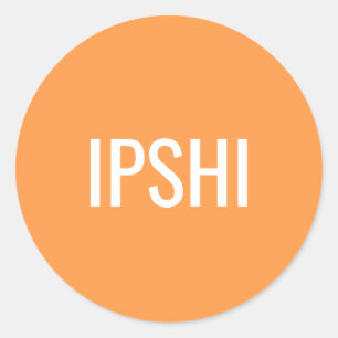 Modern Oranje minimalistisch Ronde Sticker