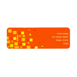 Modern Oranje Retouradres Etiket