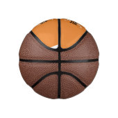 Modern oranje script monogram naam basketbal (Rechts)