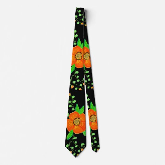 Modern Oranje Stropdas (Voorkant)