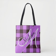 Modern Orchid Black Pset Tartan | Jouw namen toevo