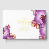 Modern Orchid Wedding Folie gastenboek (Voorkant)
