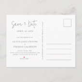 Modern Orchids Verloving Foto opslaan Datum Aankondigingskaart (Achterkant)