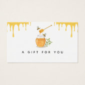 Modern Organic Honey Boerderij cadeaubon Visitekaartje (Voorkant)